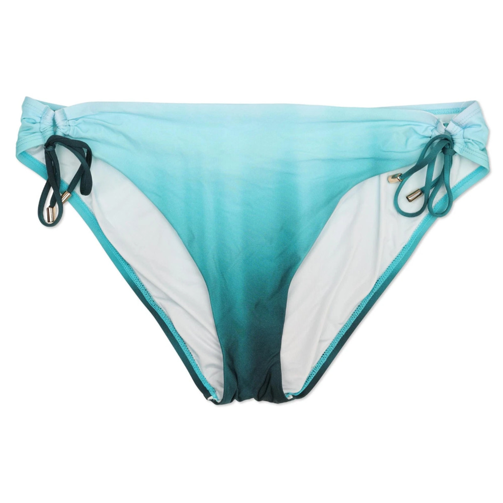 La Blanca Side Loop Hipster Bikini Bottom, Turquoise Ocean Oasis Sz 16 15635